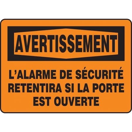 FRENCH OSHA AVERTISSEMENT SAFETY FRMABR302VP